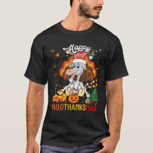 Camiseta Hallothanksmas Graciosa Santa Turquía Calabaza de 