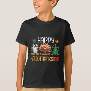 Camiseta Hallothanksmas Shirt Gracioso Día de Acción de Gra