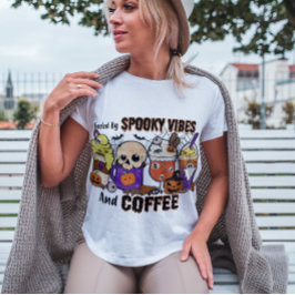 CAMISETA HALLOWEB COMBATIDO POR VIBOS Y ☕ DE CAFÉ ESPOBLADO