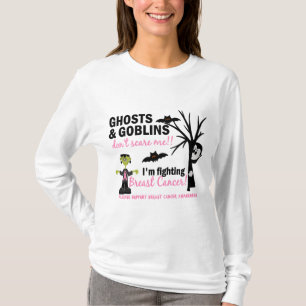 Camiseta Halloween 1 guerrero del cáncer de pecho