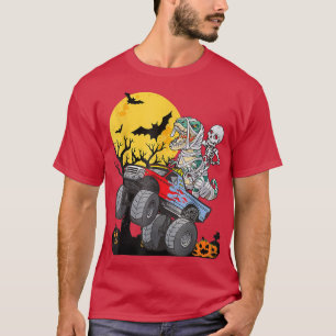 Camiseta Halloween 2022 T-Rex Momia Camión Monstruo Calabaz