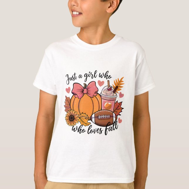 Camiseta Halloween 2024 Sólo un Chica que ama la calabaza o (Anverso)