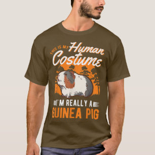 Camiseta Halloween 2180 con traje humano de cerdo de Guinea
