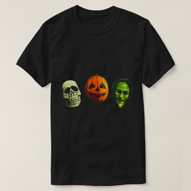 Camiseta Halloween 3 Silver Shamrock Masks  (Diseño del anverso)