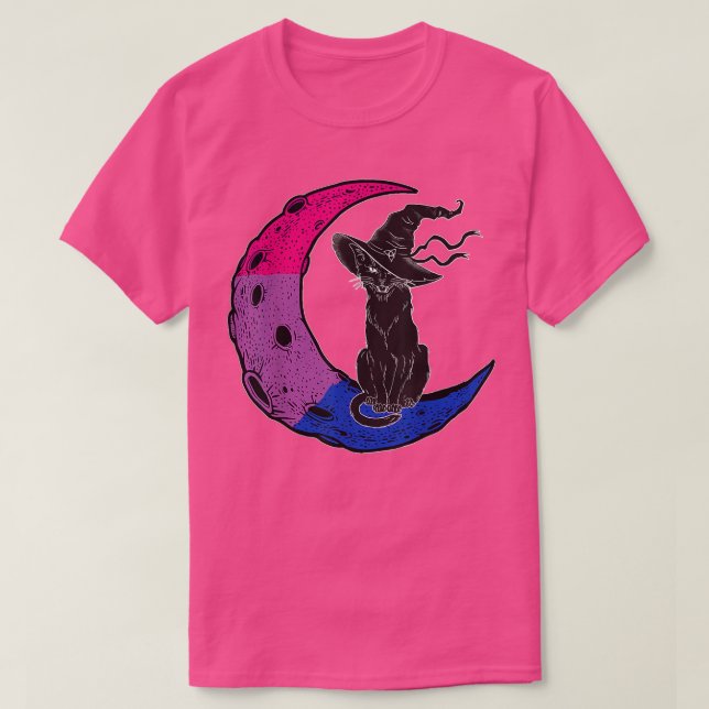 Camiseta Halloween 572: El orgullo de bruja del gato biseua (Diseño del anverso)