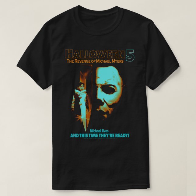 Camiseta Halloween 5 La venganza de Michael Myers Dos tonos (Diseño del anverso)