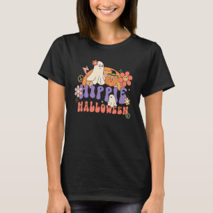 Camiseta Halloween 60's 70s Tye Hippie Ghost Costume Hal