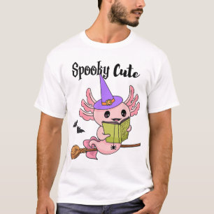 Camiseta Halloween adorable ajolote espeluznante