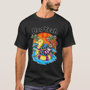 CAMISETA HALLOWEEN AGOSTO FUNNY SKELETON EN SUNNY BEACH