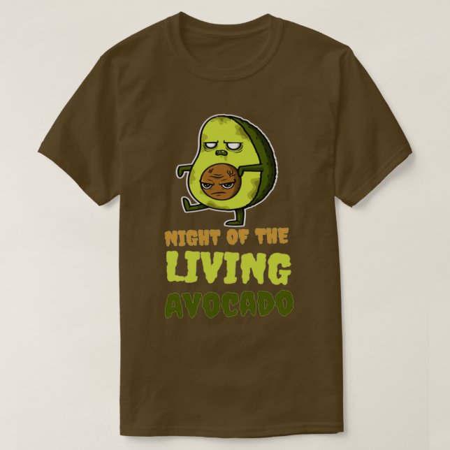Camiseta Halloween aguacate zombi vivo (Diseño del anverso)
