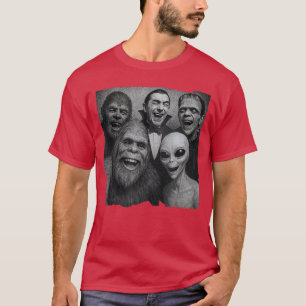 Camiseta Halloween Alien Dracula Frankenstein Hombre Lobo S