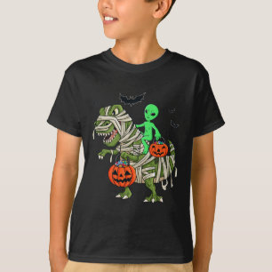 Camiseta Halloween Alien viajando en bicicleta Chicas de ni