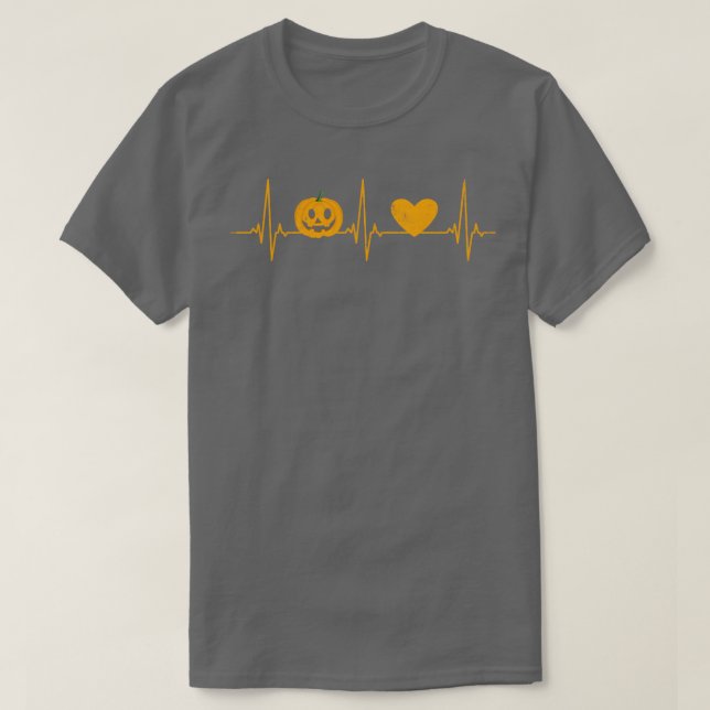 Camiseta Halloween ama frecuencia de latido del corazón con (Diseño del anverso)