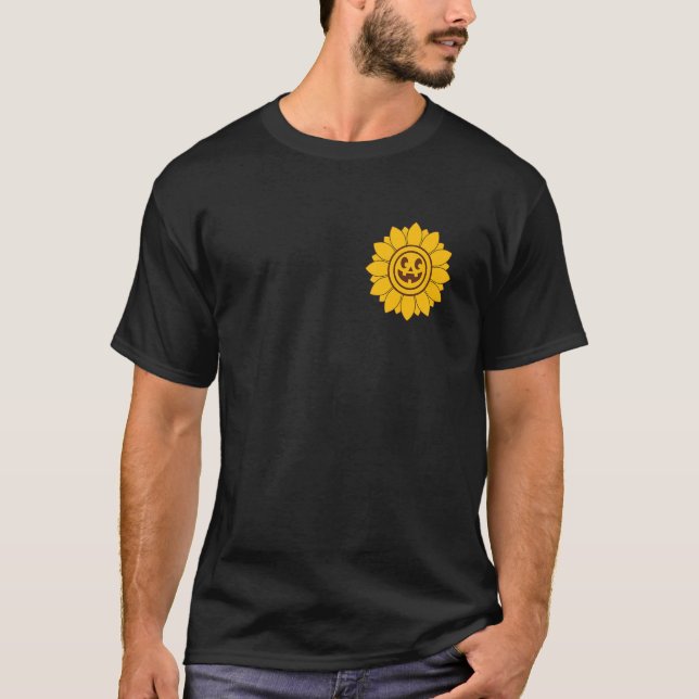 Camiseta Halloween amarillo girasol lindo disfraz (Anverso)