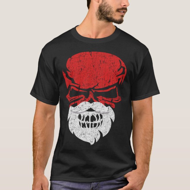 Camiseta Halloween and Christmas Skull Graphic Tees Hallowe (Anverso)