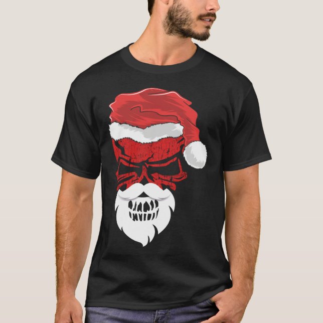 Camiseta Halloween and Christmas Skull Graphic Tees Hallowe (Anverso)