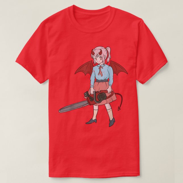 Camiseta Halloween Anime Chica del Diablo Otaku Japan Cultu (Diseño del anverso)