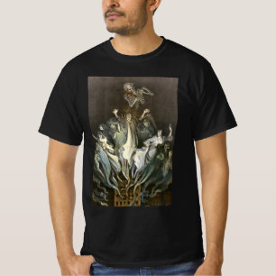 Camiseta Halloween Antiguo, Violinista Esqueleto y Fantasma