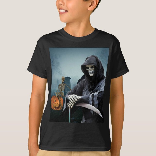 Camiseta Halloween atemorizante. (Anverso)