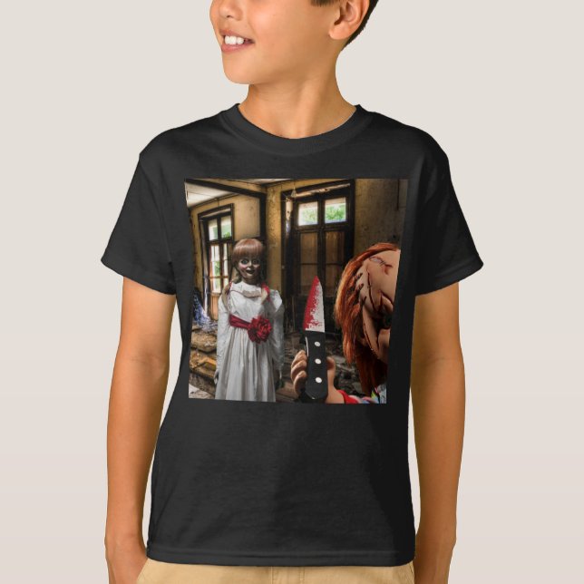 Camiseta Halloween aterrador. (Anverso)