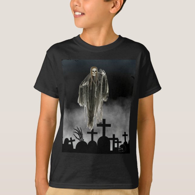 Camiseta Halloween aterrador. (Anverso)