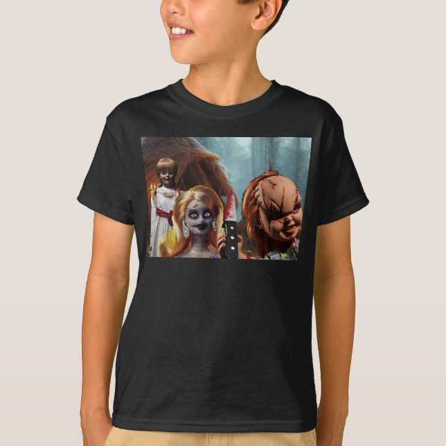 Camiseta Halloween aterrador. (Anverso)