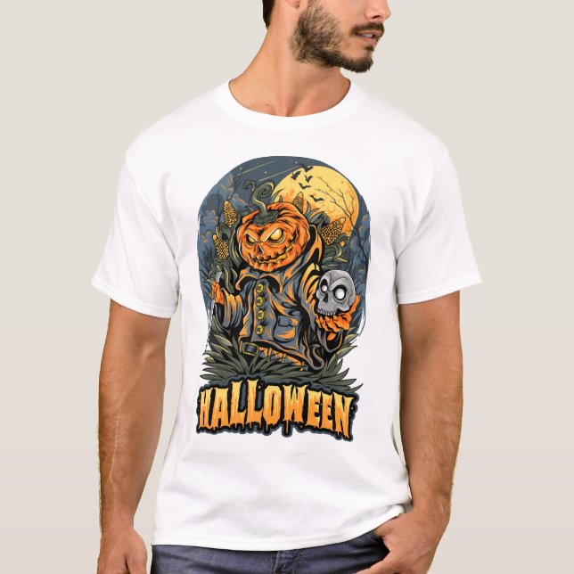 Camiseta Halloween aterrador (Anverso)