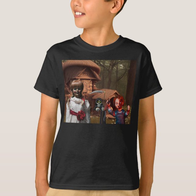 Camiseta Halloween aterrador. (Anverso)