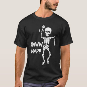 Camiseta Halloween Aww Skeleting Dangcing Broken Hand C
