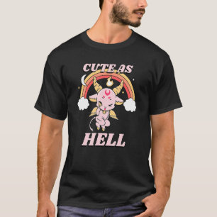 Camiseta Halloween Baphomet Satan Cute As Hell Pastel Gótic