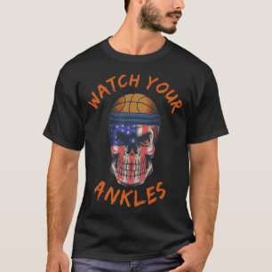 Camiseta Halloween Basketball Skeleton Watch Your 90s baske