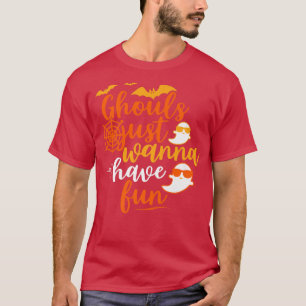 Camiseta Halloween , bat, ghost  ghouls just wanna have fun