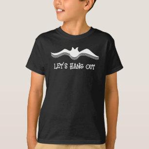 Camiseta Halloween Bat Let's Hang Out Black