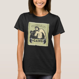 Camiseta Halloween Be Thains Gains Muslo Jesús Levantamient