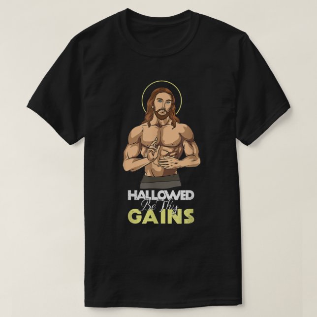 Camiseta Halloween Be Thains Jesus Weight Lifout (Diseño del anverso)