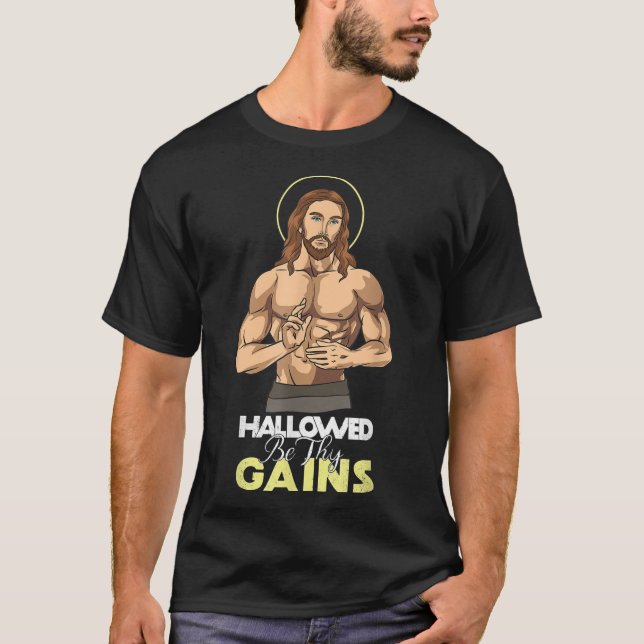 Camiseta Halloween Be Thains Jesus Weight Lifout (Anverso)