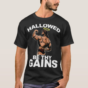 Camiseta Halloween Be Thy Gains graciosa Swole Jesus Bodybu
