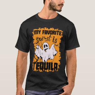Camiseta Halloween bebiendo aguardiente favorito tequila