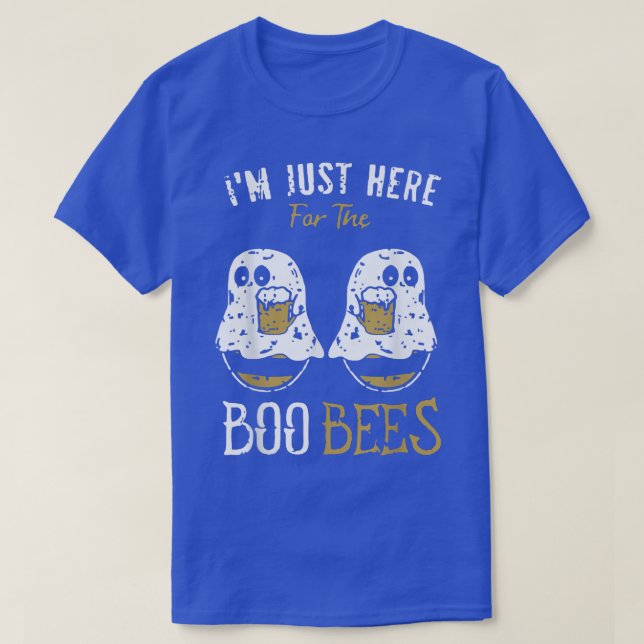 Camiseta Halloween Beer Drinking I'm Just Here for the Boos (Diseño del anverso)