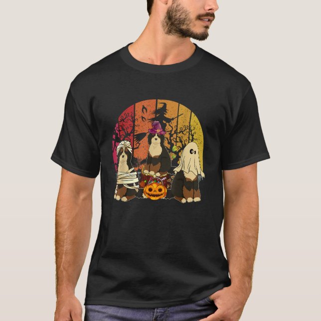 Camiseta Halloween Bernedoodles Boo Witch Horror Mumm (Anverso)