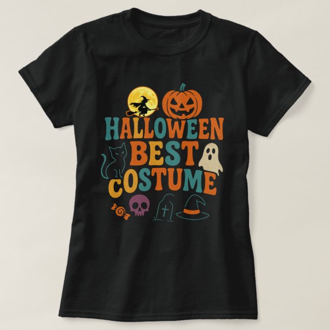 Camiseta Halloween Best Costume – Spooky Retro T-Shirt (Diseño del anverso)