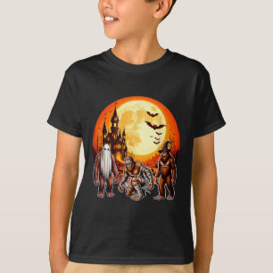 Camiseta Halloween Bigfoots Horror Boo Fantasma Bruja Mu
