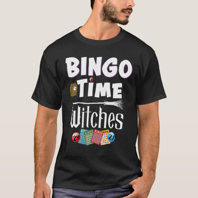 Camiseta Halloween Bingo Time Wites Jugadora de Bingo Femen (Anverso)