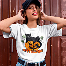 Camiseta Halloween Black Cat