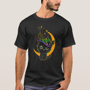 Camiseta Halloween Black Cat Costume Witch Moon Boon Boys C