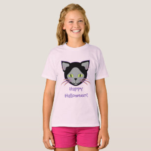 Camiseta Halloween Black Cat Cuse Face
