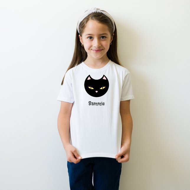 Camiseta Halloween Black Cat Custom Name Kids (Subido por el creador)