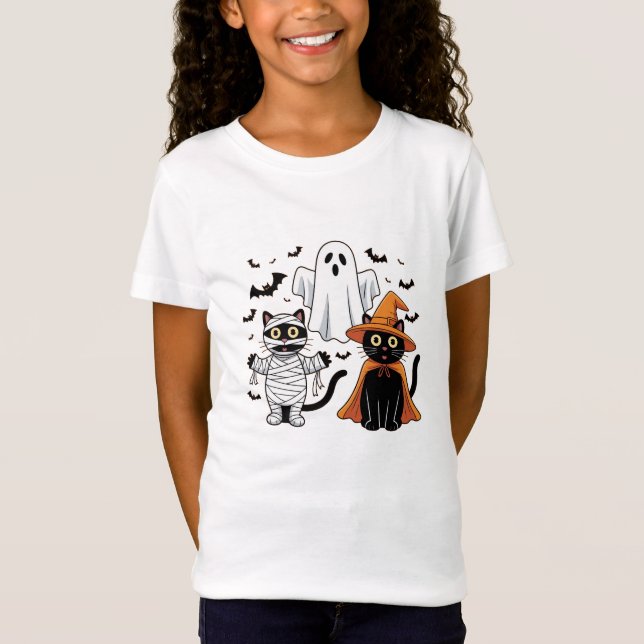Camiseta Halloween Black Cats – Cute & Spooky Design (Anverso)
