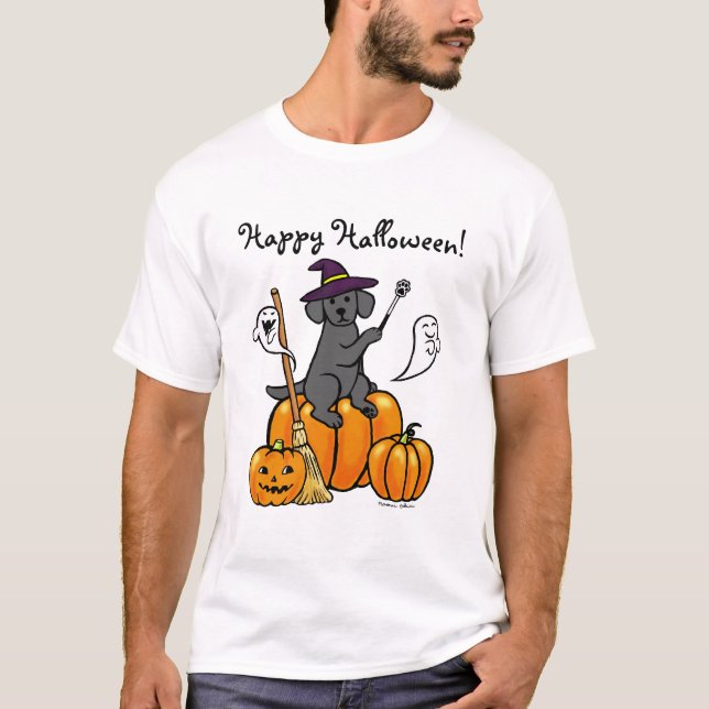 Camiseta Halloween Black Labrador Personalizado 2 (Anverso)