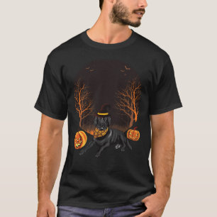 Camiseta Halloween Black Labrador Retriever Wearing Wearing